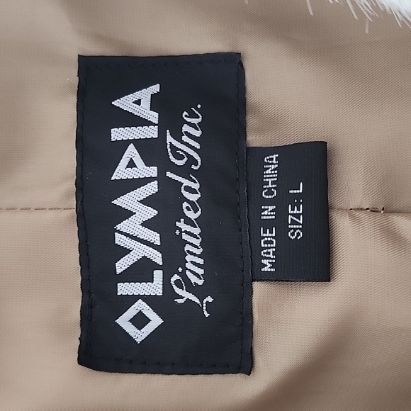 Olympia tan faux fur coat, excellent condition, sz L (12-16) - Picture 6 of 9